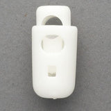 B14082 25mm x 13mm White Cord Stop Lock Toggle