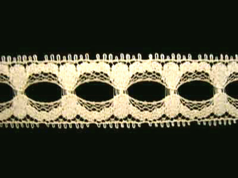 L265C 20mm Cream Eyelet or Knitting In Lace Clearance - Ribbonmoon