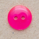 B18106 18mm Neon Pink Polyester 2 Hole Button