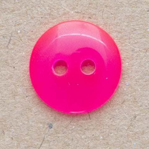 B18106 18mm Neon Pink Polyester 2 Hole Button