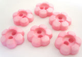 B14152 11mm Pale Pink Glossy 2 Hole Daisy Button