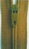 Z3469 21cm Dark Old Gold Nylon Pin Lock No.3 Closed End Zip,Cotton