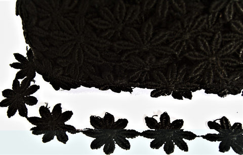 DT66 25mm Black Daisy Lace Braid Trim – Ribbonmoon