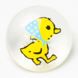 B15707 15mm Clear Baby Duckling/Chick Childrens Picture Shank Button