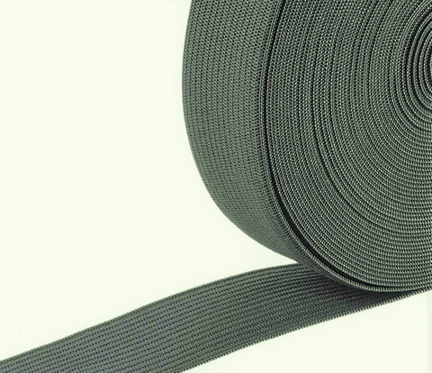 E088 25mm (1" inch) Grey Coloured Woven Flat Elastic.