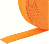 E090 25mm (1" inch) Orange Coloured Woven Flat Elastic.