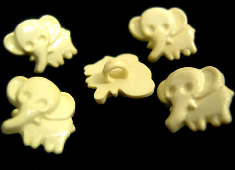 B15847 15mm Cream Elephant Shaped Novelty Shank Button