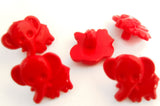 B15843 15mm Red Elephant Shaped Novelty Shank Button