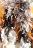 Feather Boa Greys,Black and White Approx 1.7 Metres Long