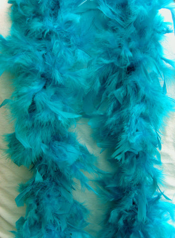 Feather Boa Peacock Blue Approx 1.75 metres Long