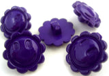 B7202 15mm Purple Smiley Flower Nylon Shank Button