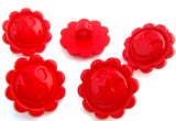 B7201 15mm Red Smiley Flower Nylon Shank Button