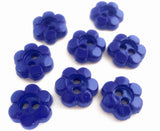 B14602 11mm Royal Blue Glossy 2 Hole Daisy Button
