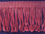 FT121 5cm Bright Dusky Pink Looped Dress Fringe