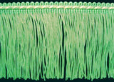 FT2054 75mm Pale Dusky Mint Green and White Cut Fringe Trimming
