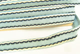 FT3132 14mm Pale Blue-Black-White Vintage Cotton Braid Trimming