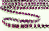 FT3137 13mm Silver and Purple Metallic Lurex Braid Trimming