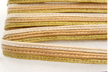 FT901 11mm Pale Beige, Sandy Beige and Metallic Gold Corded Braid
