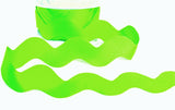 RIC149 30mm Fluorescent Green Satin Ric Rac Briad by Berisfords