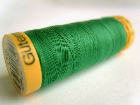 100 Metre Spool, Gutermann 100% Natural Cotton Sewing Thread with a Silky Finish green