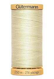 GTC 919 Ivory Cream 250mtr Spool, Gutermann 100% Cotton Sewing Thread