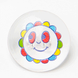 B8308 15mm Clear Happy Flower Face Childrens Picture Shank Button