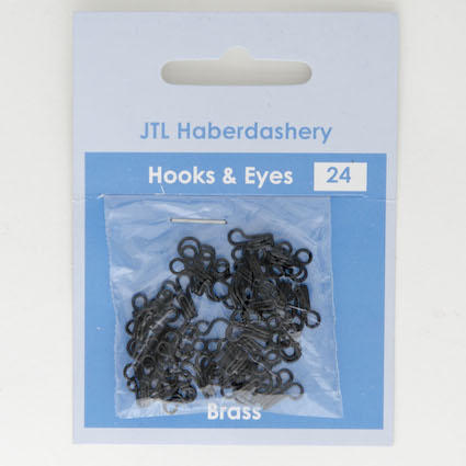 HOOKEYE12 Black Size 0 Hook and Eyes, 24 sets in each pack