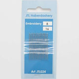 N027 Embroidery Hand Sewing Needles Size 8, 16 Needles