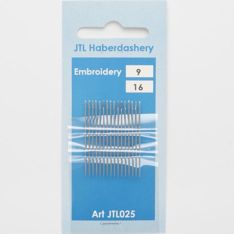 N026 Embroidery Hand Sewing Needles Size 9, 16 Needles
