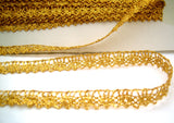 L257 13mm Dark Gold Metallic Lurex Lace