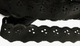 L631 40mm Black Flat Anglaise Lace