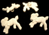 B18080 19mm White Lamb Shaped Novelty Childrens Shank Button