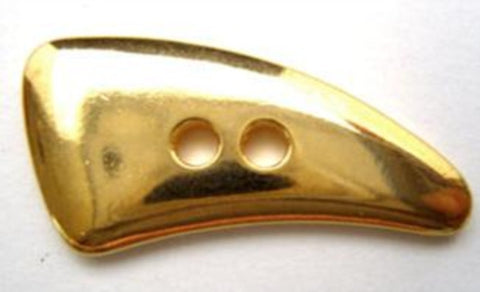 B9814 35mm Gold Plated Metal Toggle Shape 2 Hole Button - Ribbonmoon