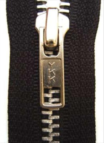 Z4801 91cm Black YKK Metal Teeth No.5 Open End Zip - Ribbonmoon