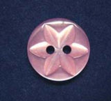 B17974 14mm Baby Pink 2 Hole Polyester Star Button - Ribbonmoon
