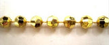 PT121 6mm Metallic Gold Strung Pearl / Bead String Trimming - Ribbonmoon