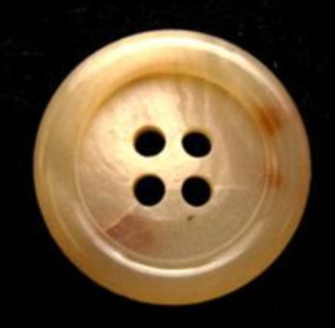 B7420 19mm Creamy Aaran Matt Centre Horn 4 Hole Button