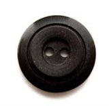 B13097 17mm Black Raised Matt Centre 2 Hole Button - Ribbonmoon