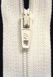 Z2206 30cm Natural White Nylon No.3 Closed End Zip - Ribbonmoon
