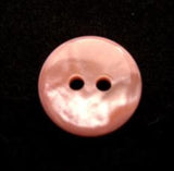 B8114 13mm Tonal Peachy Pink 2 Hole Button with a Vivid Shimmer - Ribbonmoon