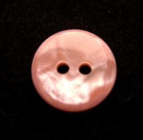 B8114 13mm Tonal Peachy Pink 2 Hole Button with a Vivid Shimmer - Ribbonmoon