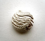 B9230 15mm Gilded Silver Poly Textured Shank Button - Ribbonmoon