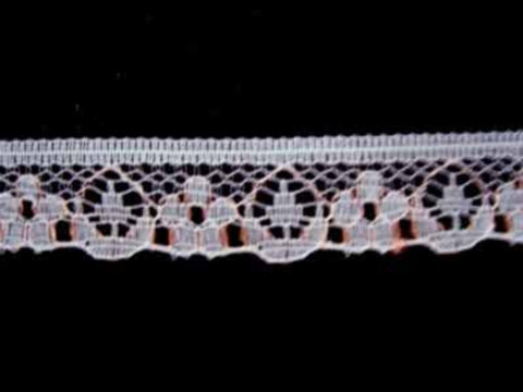 L337 15mm White and Apricot Flat Lace - Ribbonmoon