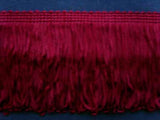 FT1388 78mm Burgundy Dense Looped Dress Fringe - Ribbonmoon