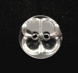 B11711 15mm Clear Glass Effect 2 Hole Button - Ribbonmoon