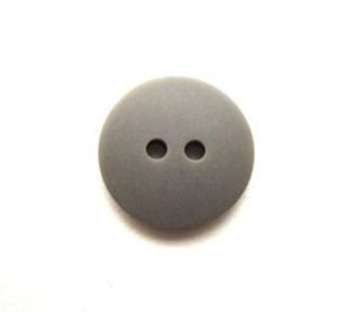 B13526 11mm Mid Grey Soft Sheen 2 Hole Button - Ribbonmoon