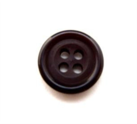 B10847 14mm Very Dark Brown 4 Hole Button - Ribbonmoon