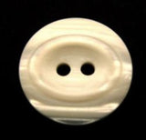 B10411 19mm White Mixed Matt and Pearlised 2 Hole Button - Ribbonmoon