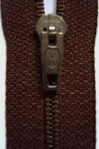 Z2097 YKK 18cm Congo Brown Nylon Pin Lock No.2 Closed End Zip - Ribbonmoon