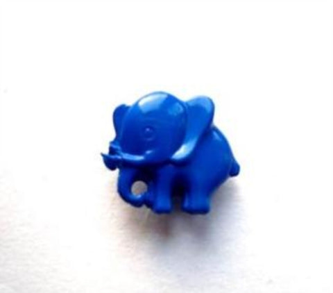 B17236 13mm Royal Blue Elephant Shaped Novelty Shank Button - Ribbonmoon